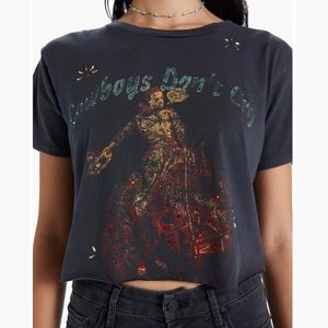 MOTHER The Rowdy Cutoff Tee “cowboys don’t cry”